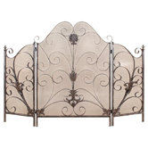 Elegant 3 Panel Metal Fire Screen