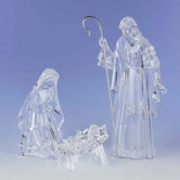 3 Piece Holy Family Set with Crystal Look