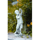 Solar Boy with Firefly Jar Statue