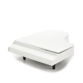 Piano Shaped Jewelry Box in White