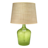Celadon Seeded Glass Medium Plum Jar Table Lamp