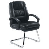 Visitor Leather Chair with Integral Arms