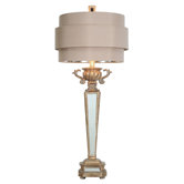 Shimmering Silver 1 Light Deco Table Lamp