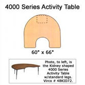 4000 Series Horseshoe Activity Table with Standard Legs