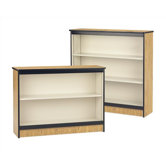 48" H Steel Frame Bookcase with Laminated Surface