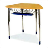 Zuma Plastic Trapezoid Desk