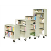 48" H Mobile Three Shelf Bookcase
