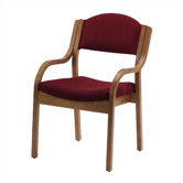 Wood Stack Chair with Arms