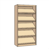 Single-faced Periodical Starter Library Shelving (82" x 37")