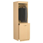 Garment Tower with Roll Out Hamper