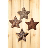 Appalachian Lodge Natural Star Ornament Set
