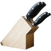 6-tlg. Messerblock Set mit Messerblock aus Holz