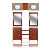 Metropolitan 67" Double Basin Vanity with 4 Adjustable 18" Shelves