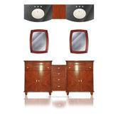 Jasmine 76" Double Basin Vanity with 15" Center Drawer Unit