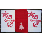 Seas and Greeting Guest Towel and Tree Cocktail Napkin Set