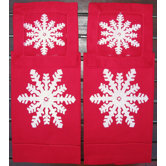 Snowflake Guest Towel and Snowflake Cocktail Napkin Set