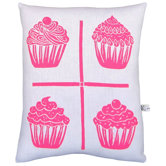 Cupcake Grid Block Print Squillow Accent Pillow