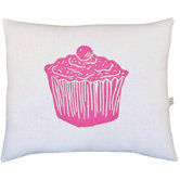 Cupcake Block Print Squillow Accent Pillow