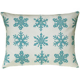 Snowflake All Over Pattern Block Print Accent Pillow