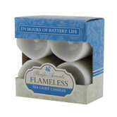 Resin Wavy Top Flameless Tea Lights Candle (Set of 4)