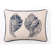 Double Conch Down-Filled Embroidered Pillow