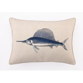 Marlin Down-Filled Embroidered Pillow