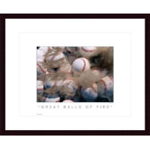 Great Balls of Fire Wood Framed Art Print