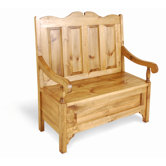 Vintage Pine Two Seat Monk Bench