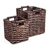Patina Square Water Hyacinth Basket (Set of 2)