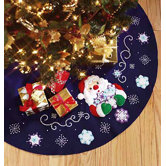 Santa's Snowflake Tree Skirt Counted Cross Stitch