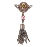 Steampunk Gear with Tassel Charm