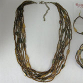 Multi Strand Glass Beaded Necklace