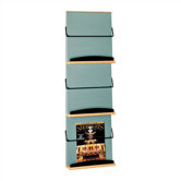Three Pocket Magazine and Literature Rack with Pocket Divider Kit