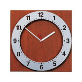 Round "Floating" Steel Face Clock with Square Back