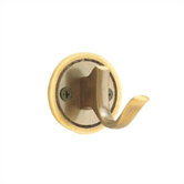 Brass Base Coat/Hat Hook with Brass Finish