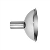 Brass Base Coat/Hat Hook with Concave Face and Polished Chrome Finish
