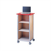 Wheelies&reg; AV/ Media Cart with An Open Front and Two Adjustable Shelves