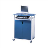 Wheelies&reg; Workstation with Locking Doors, Adjustable Shelves, and Keyboard Tray Kit