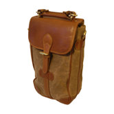 Waxed Canvas Two Bottle Wine Carriers Bag