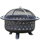 Diamond Weave Steel Fire Pit