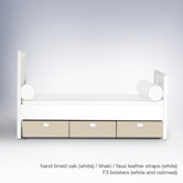 Campaign Bed with Storage Boxes