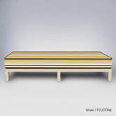 Cube Crash Fabric Chaise Lounge with Cube Box