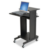 Three Shelf Presentation Cart, Black