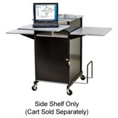 Presentation Cart, w/ Optional Shelf, 18"x18"x3/4", Gray