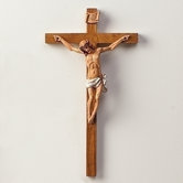 15" Woodtone Crucifix