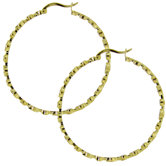 Two-tone Diamond Hoop Earrings
