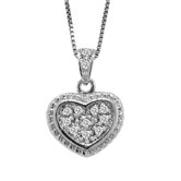 Sterling Silver Diamond Accent Heart Necklace