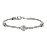 Twisted Wire Crystal Bracelet