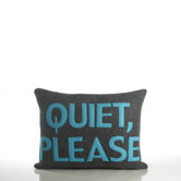 "Quiet Please" Decorative Pillow