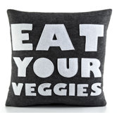 "Eat Your Veggies" Decorative Pillow